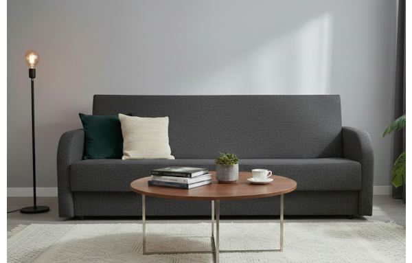 Wersalka Marcin inari 80 granatowy na sprężynach z funkcją spania i pojemnikiem